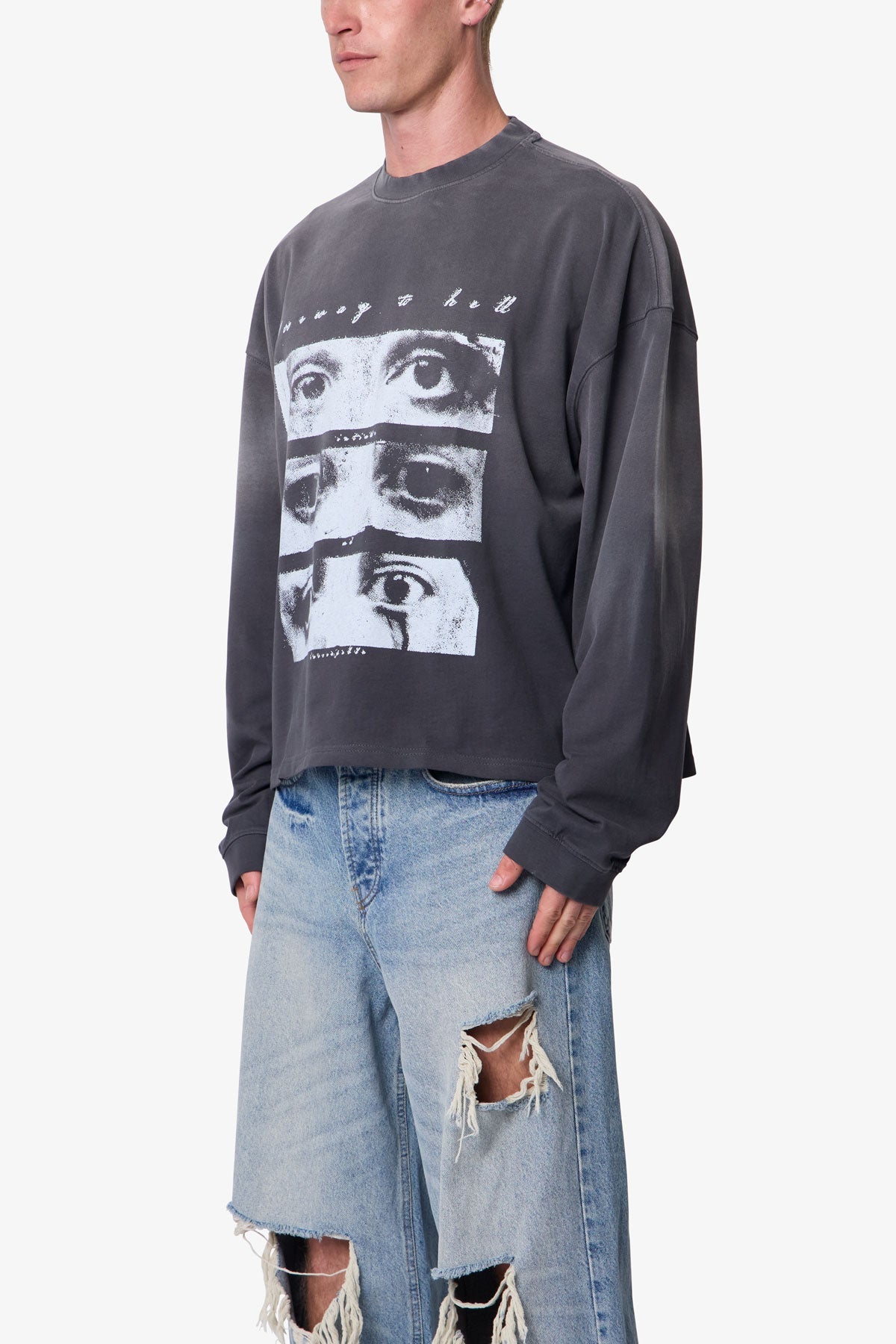 Doorway L/S Tee - Washed Black