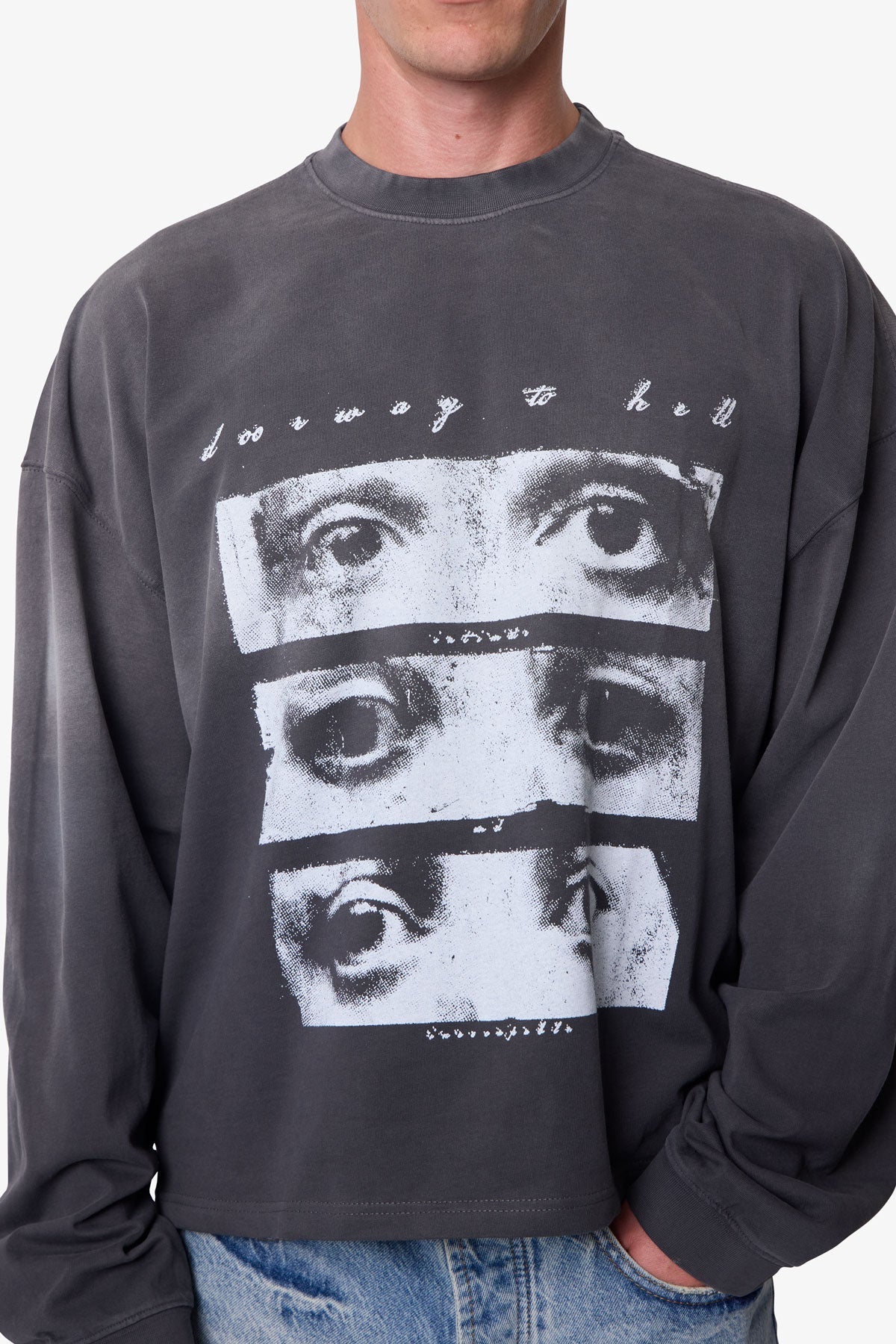 Doorway L/S Tee - Washed Black