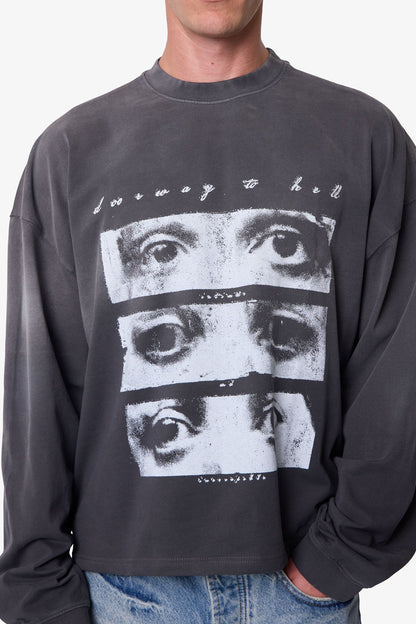 Doorway L/S Tee - Washed Black