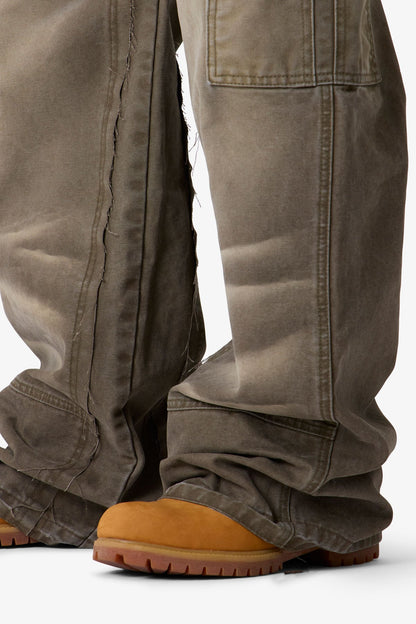 Double Knee Cargo Pants - Olive