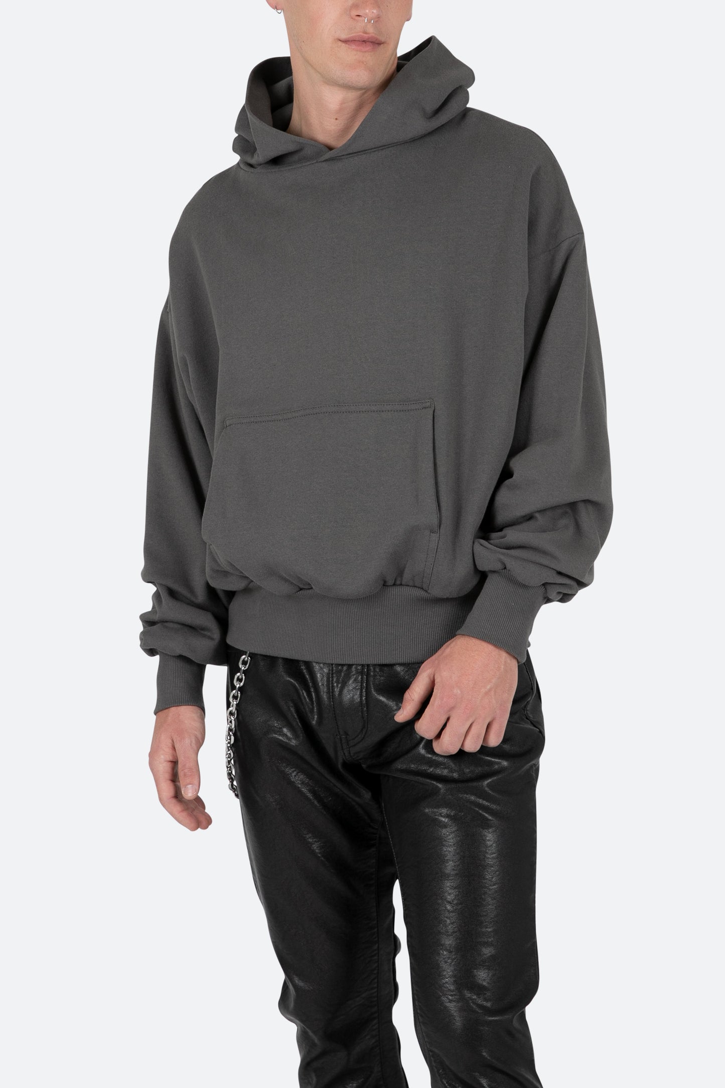 Double Layer Hoodie - Charcoal Grey
