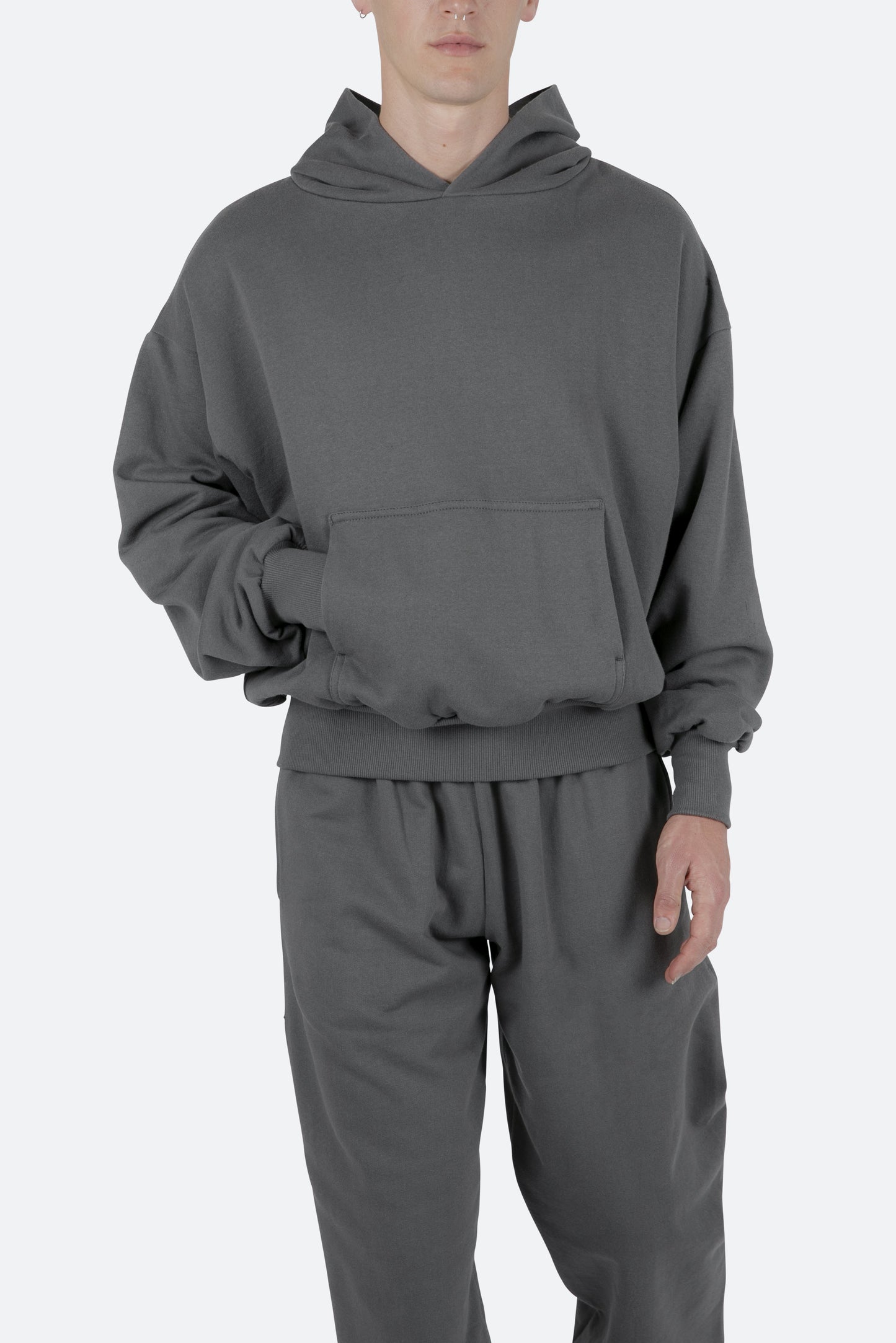 Double Layer Hoodie - Charcoal Grey