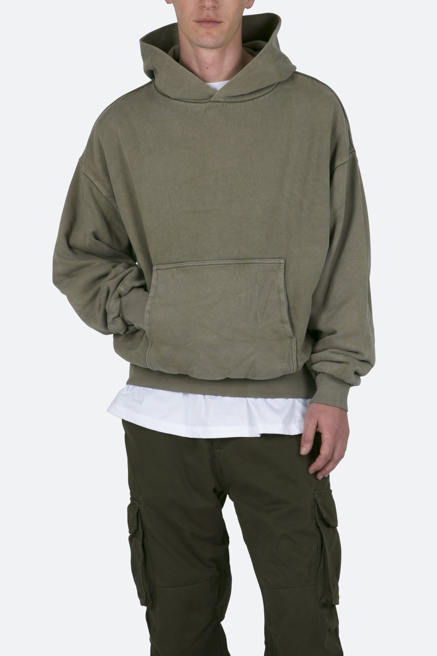 Double Layer Hoodie - Vintage Olive