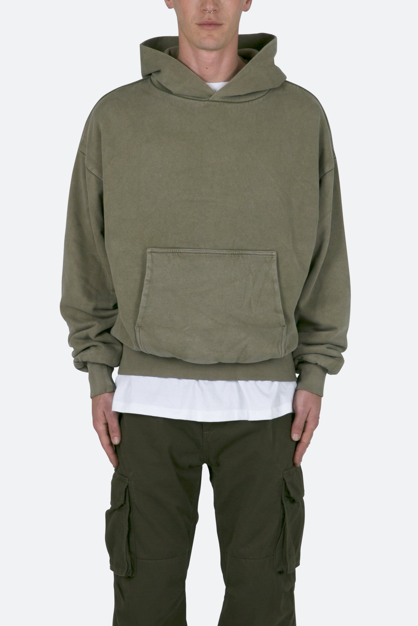 Double Layer Hoodie - Vintage Olive