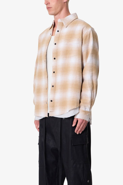 Double Layered Vintage Shirt - Tan
