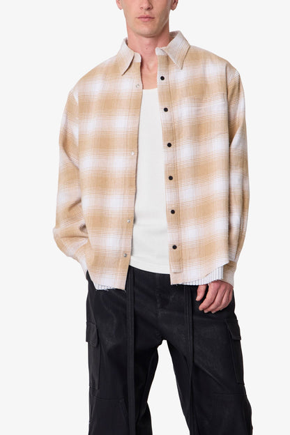 Double Layered Vintage Shirt - Tan