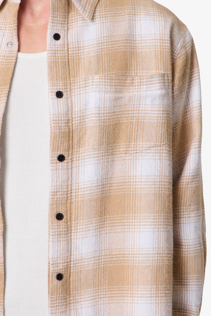 Double Layered Vintage Shirt - Tan