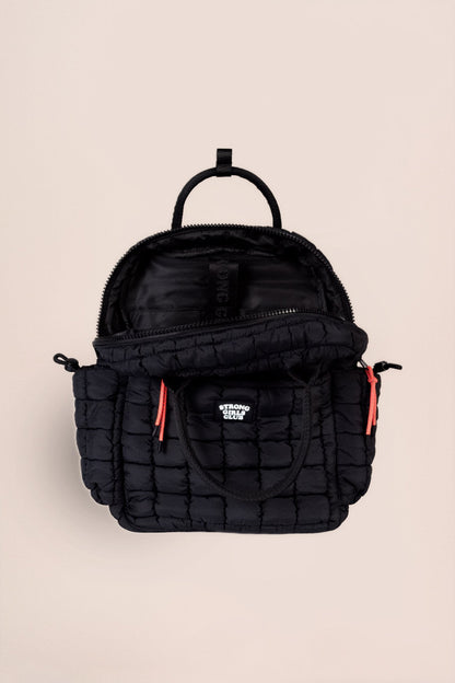 Dumpling Quilted Backpack - Black