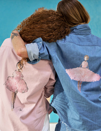 EILEEN Oromis on Pink Denim, Famous Denim