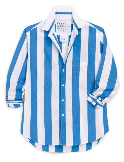 EILEEN Wide Blue Stripe, Italian Superluxe