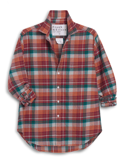 EILEEN Wine and Green Plaid, Italian Flannel