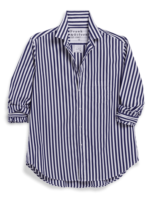 EILEEN Navy and White Stripe, Italian Superluxe