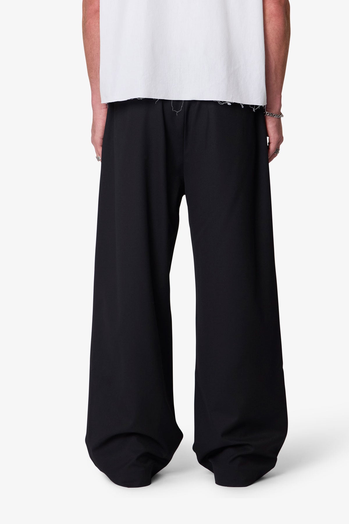 Easy Pleated Trouser Pants - Black