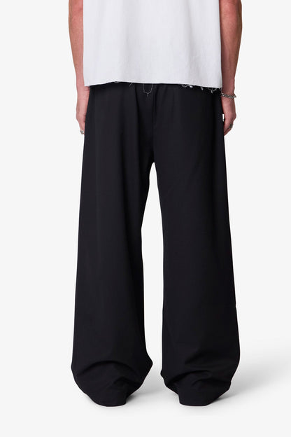 Easy Pleated Trouser Pants - Black