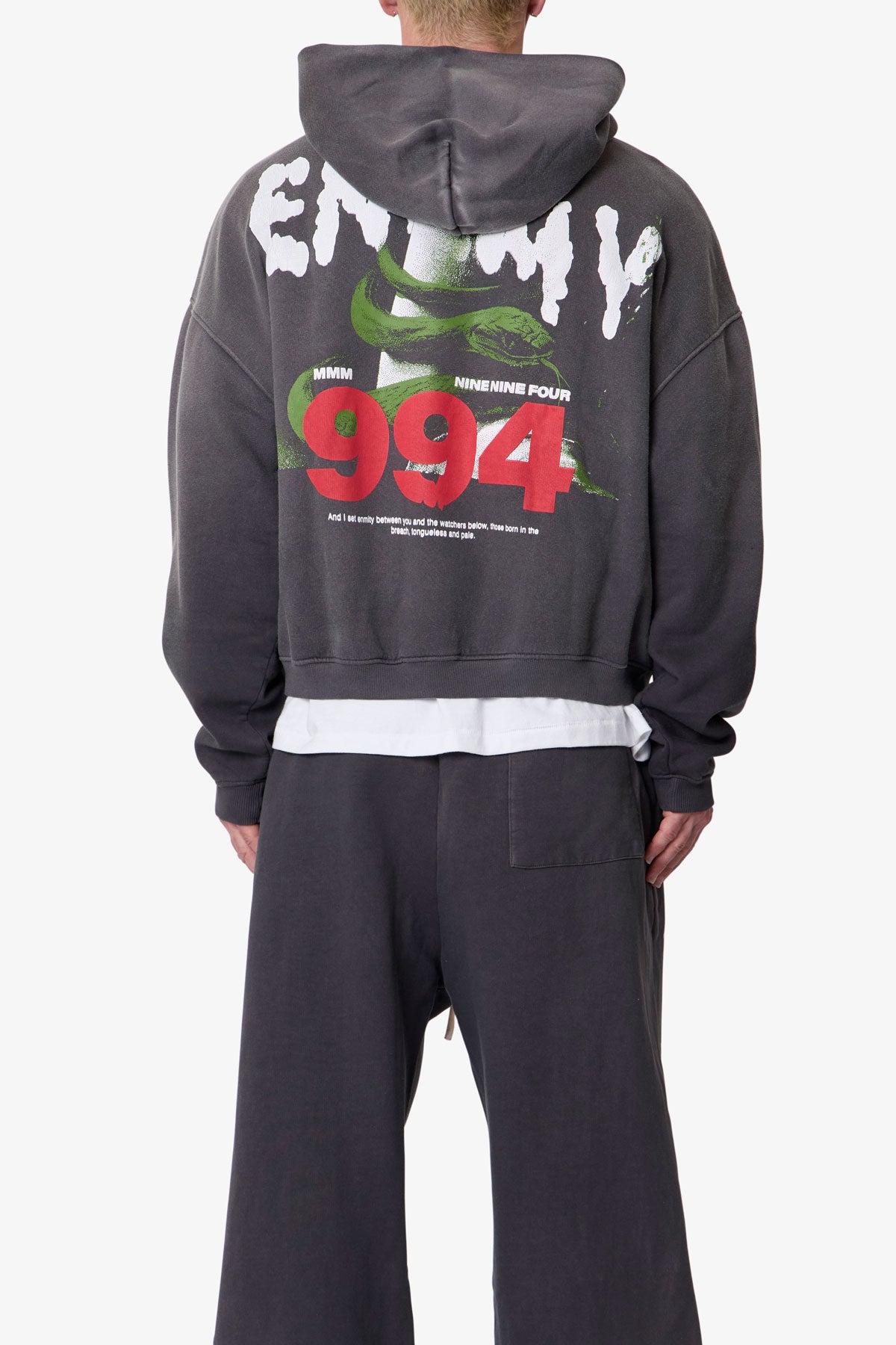 Enemy Hoodie - Washed Black