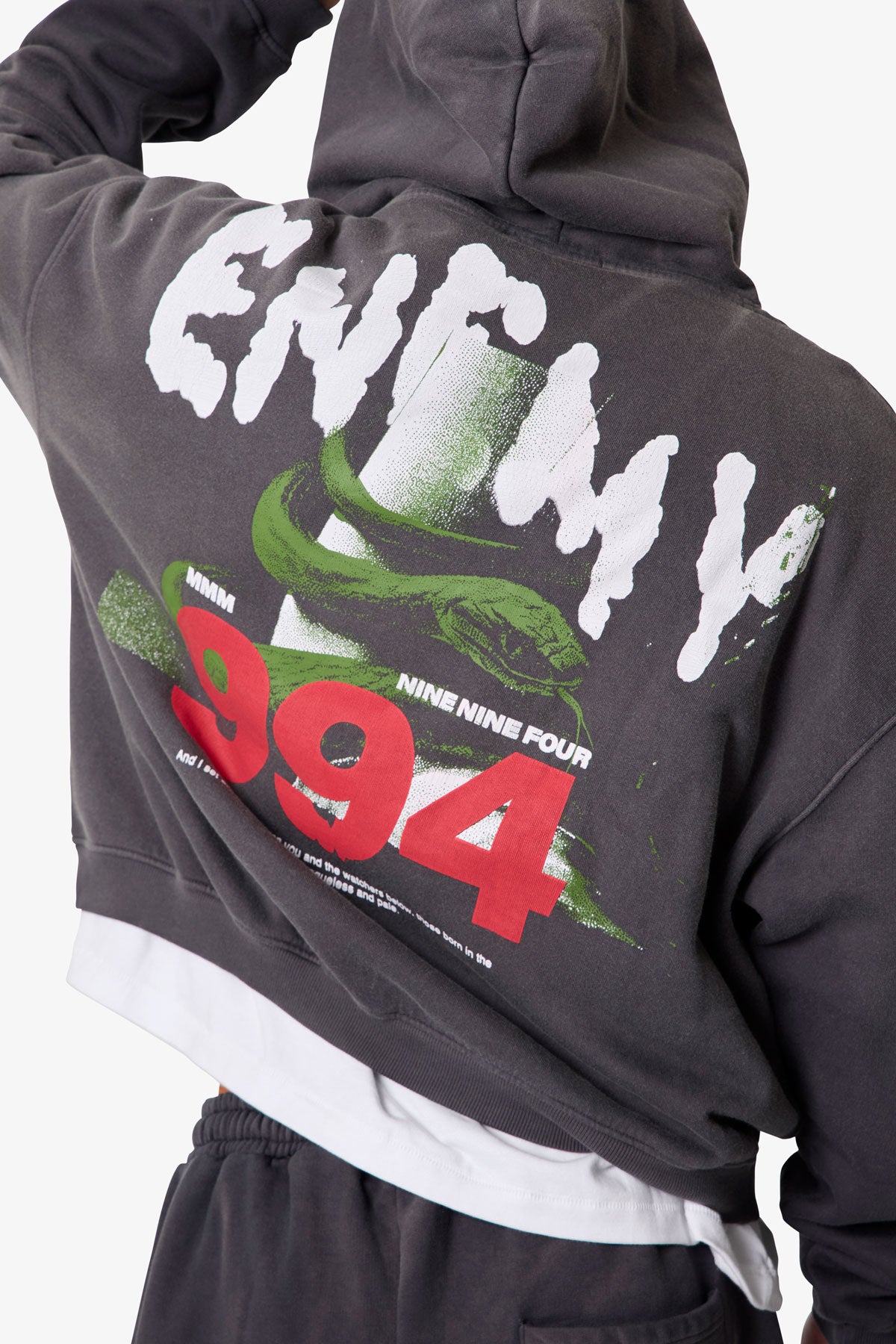 Enemy Hoodie - Washed Black