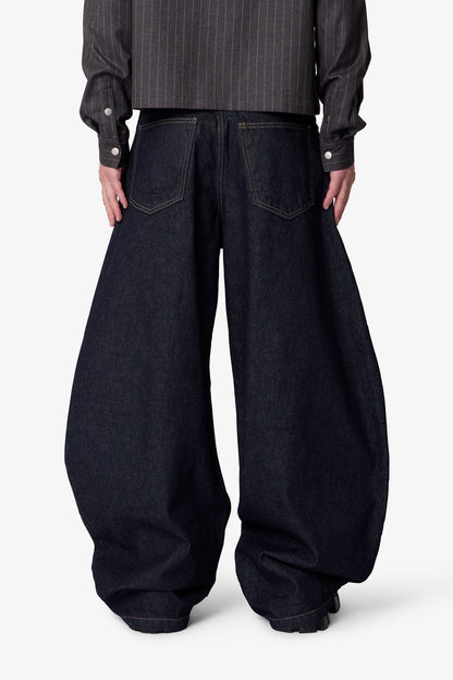 Exposed Shank Barrel Denim - Rinsed Indigo