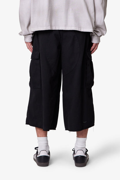 Extra Long Cargo Shorts - Black