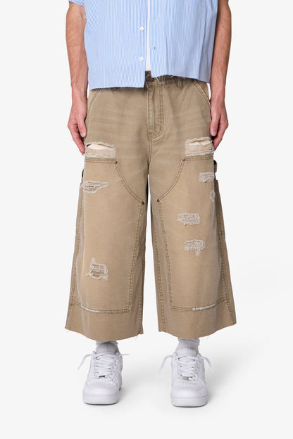 Extra Long Carpenter Shorts - Olive