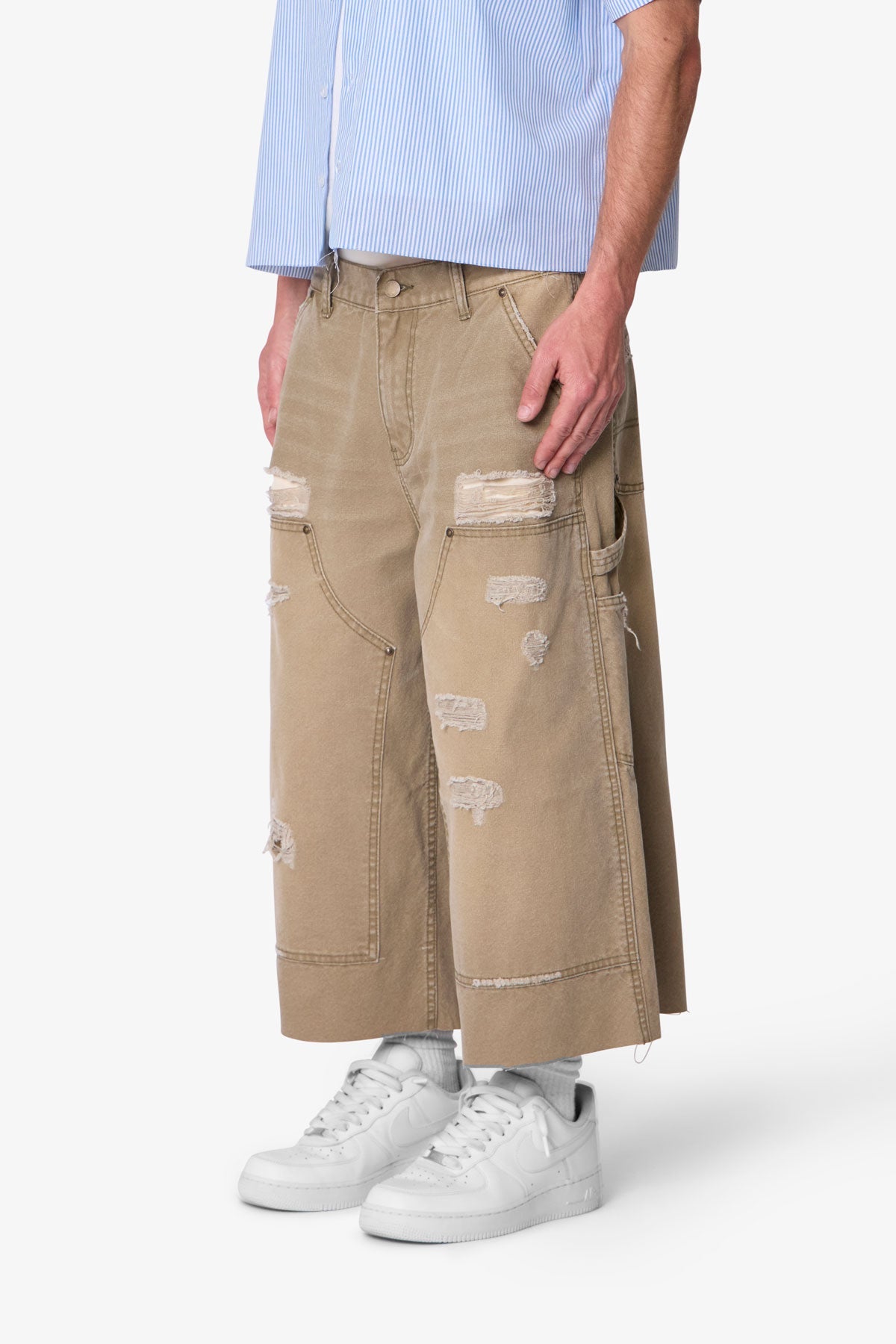 Extra Long Carpenter Shorts - Olive