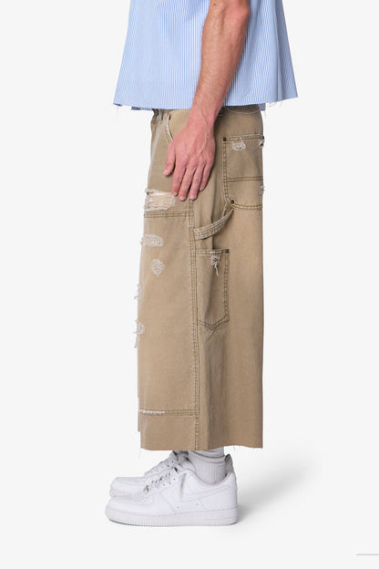 Extra Long Carpenter Shorts - Olive