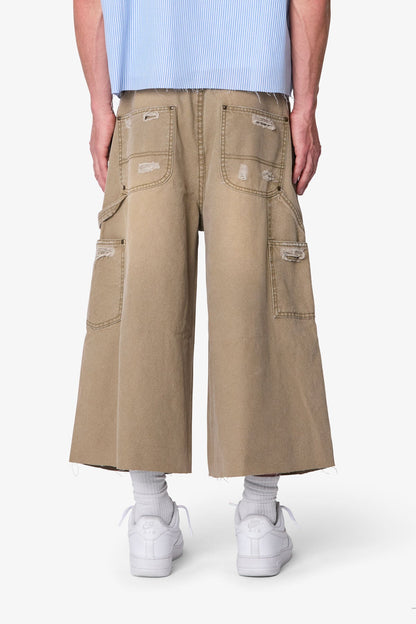 Extra Long Carpenter Shorts - Olive