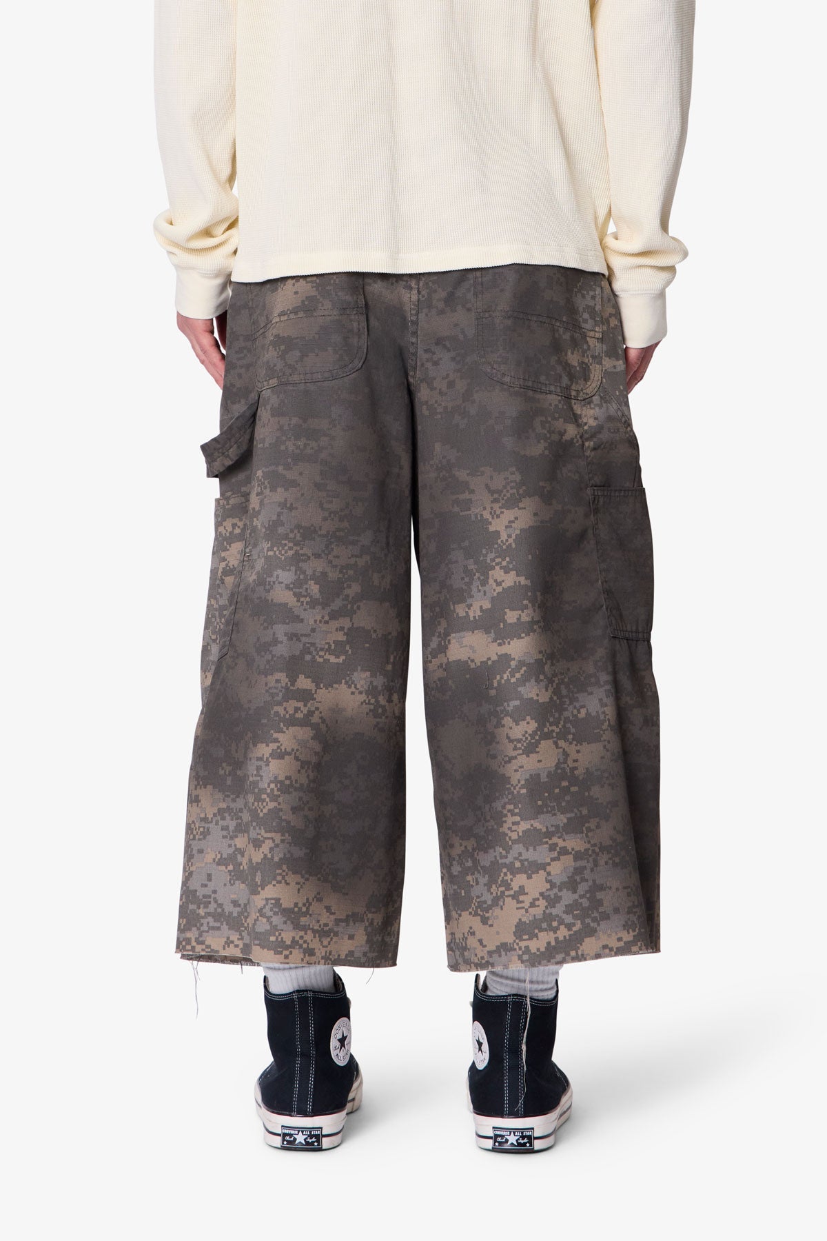 Extra Long Overdyed Cargo Shorts - Digi Camo