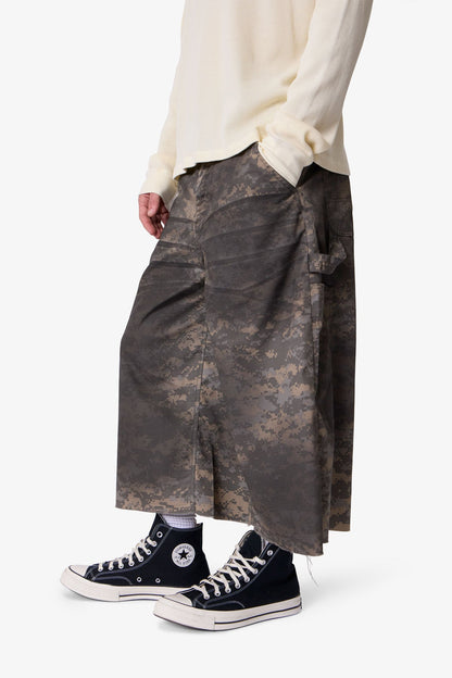 Extra Long Overdyed Cargo Shorts - Digi Camo
