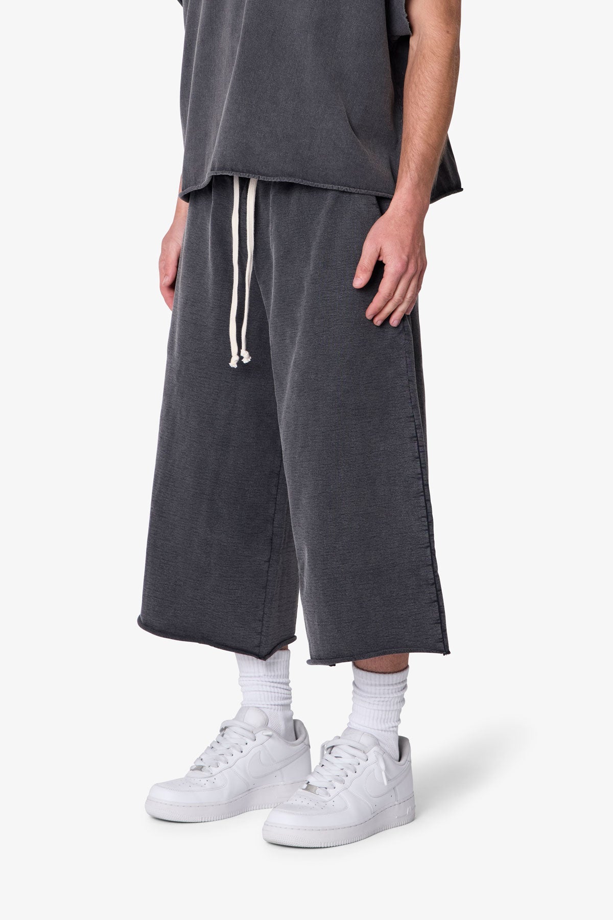Extra Long Sweatshorts - Washed Black
