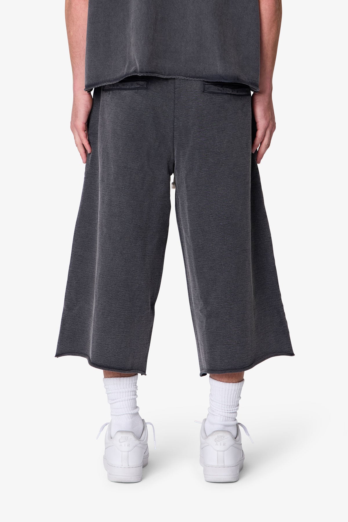 Extra Long Sweatshorts - Washed Black