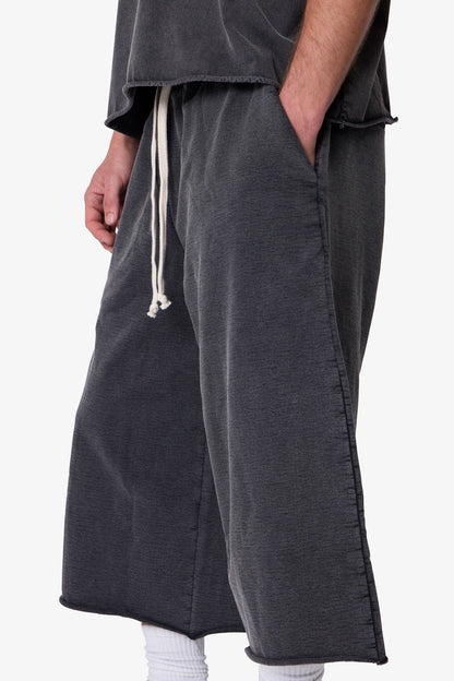 Extra Long Sweatshorts - Washed Black