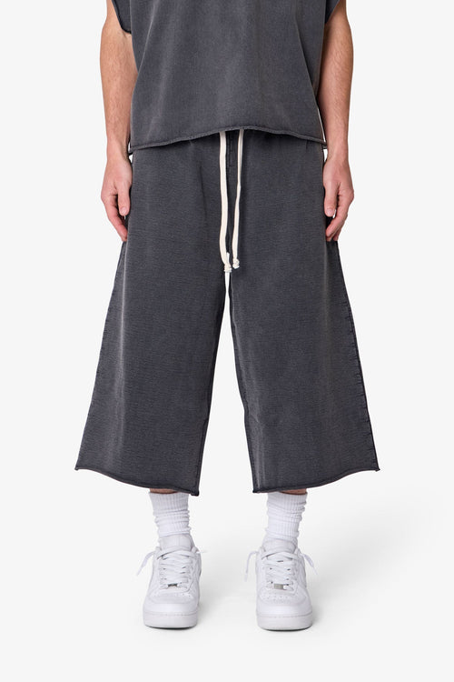 Extra Long Sweatshorts - Washed Black
