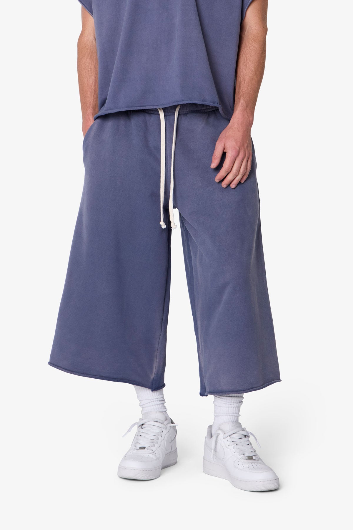 Extra Long Sweatshorts - Washed Navy