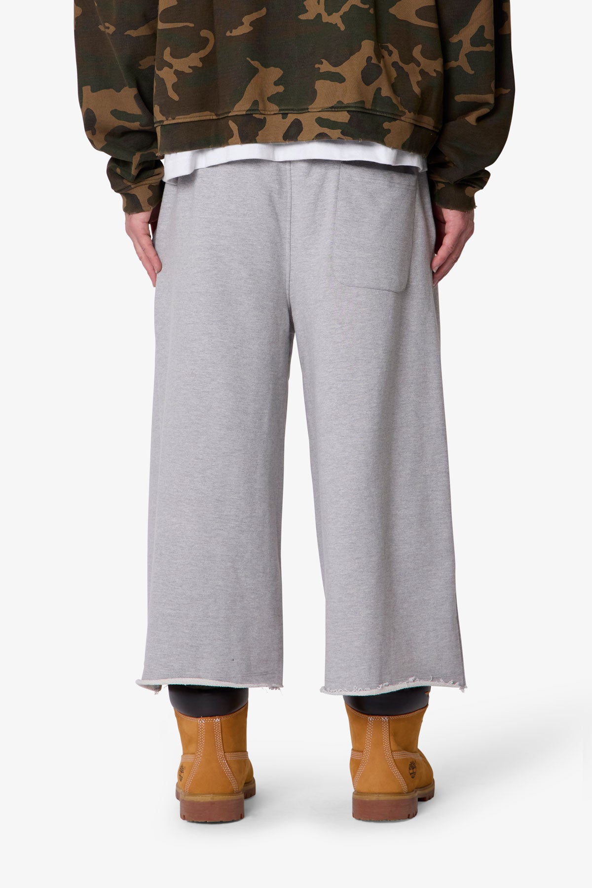 Extra Long Terry Sweatshorts - Heather Grey