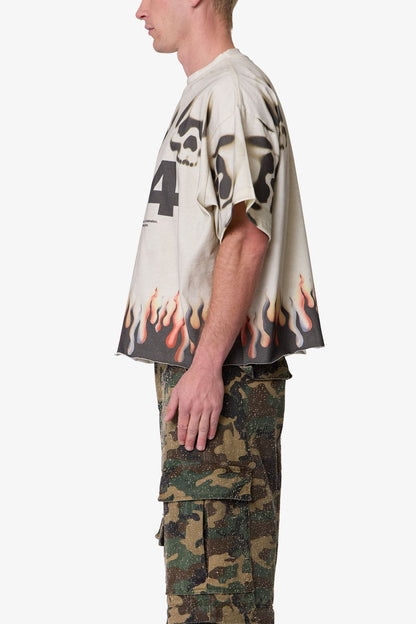 Flame Skull Tee - Off White