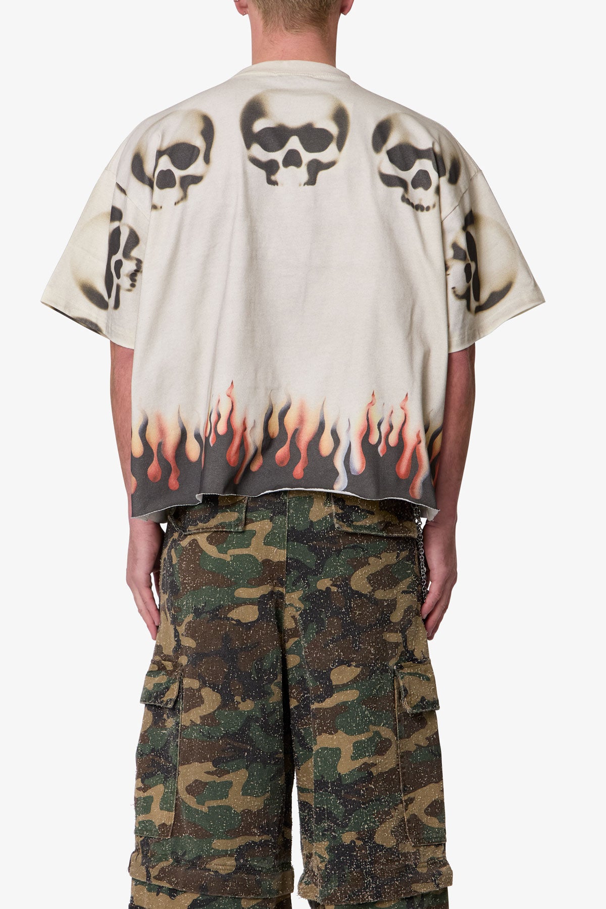 Flame Skull Tee - Off White