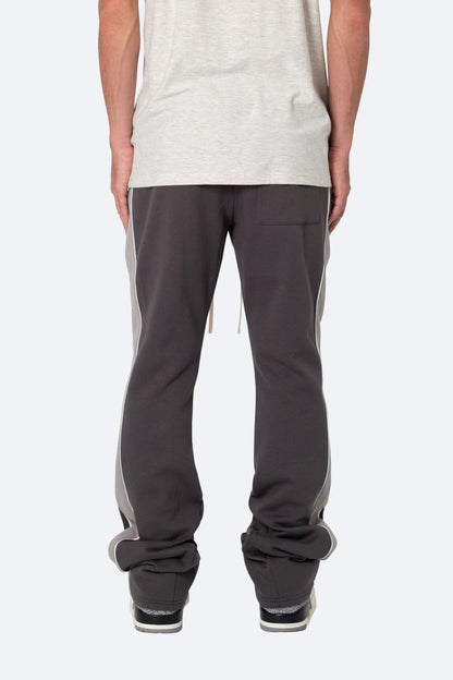 Flared Panel Track Pants - Grey