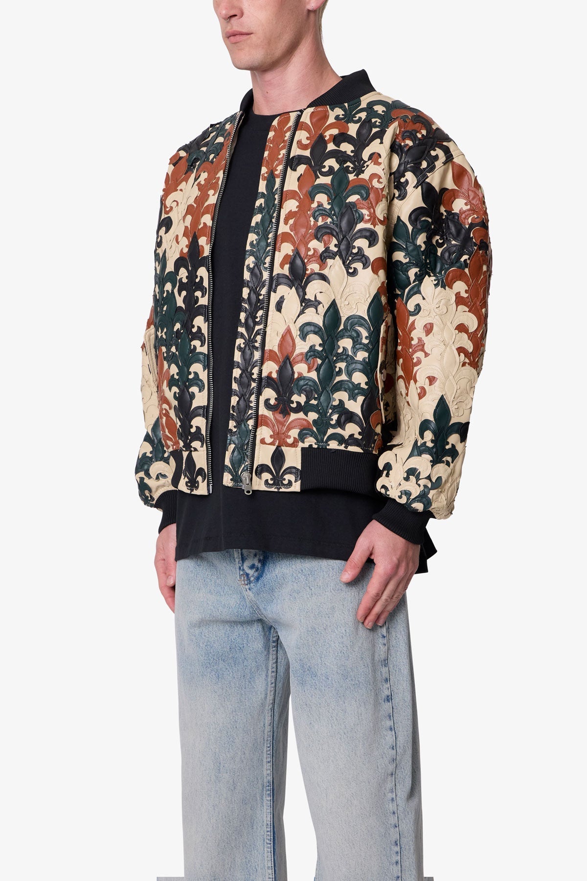 Fleur De Lis Bomber Jacket - Multi