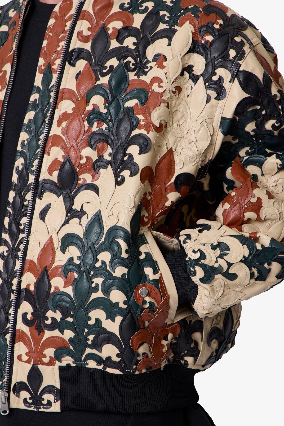 Fleur De Lis Bomber Jacket - Multi