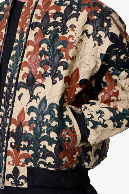 Fleur De Lis Bomber Jacket - Multi