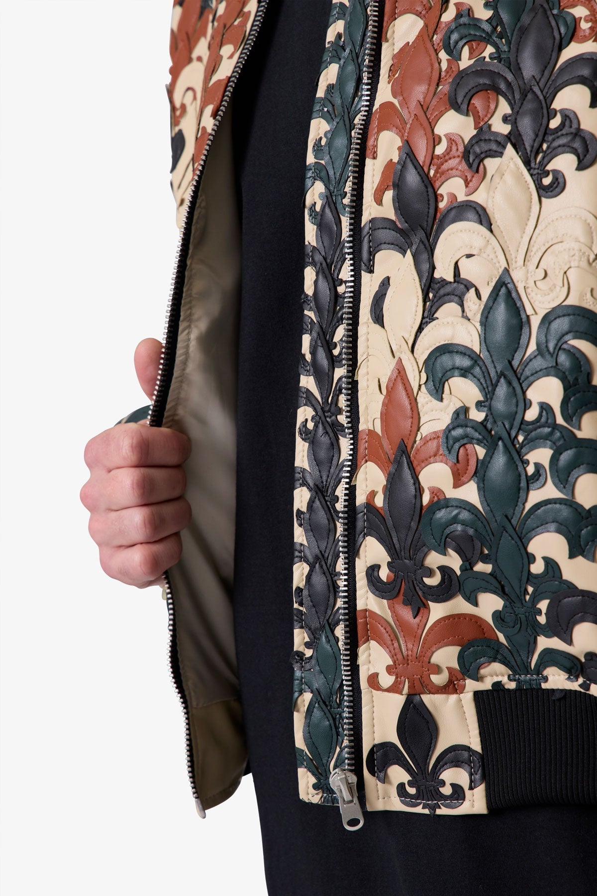 Fleur De Lis Bomber Jacket - Multi