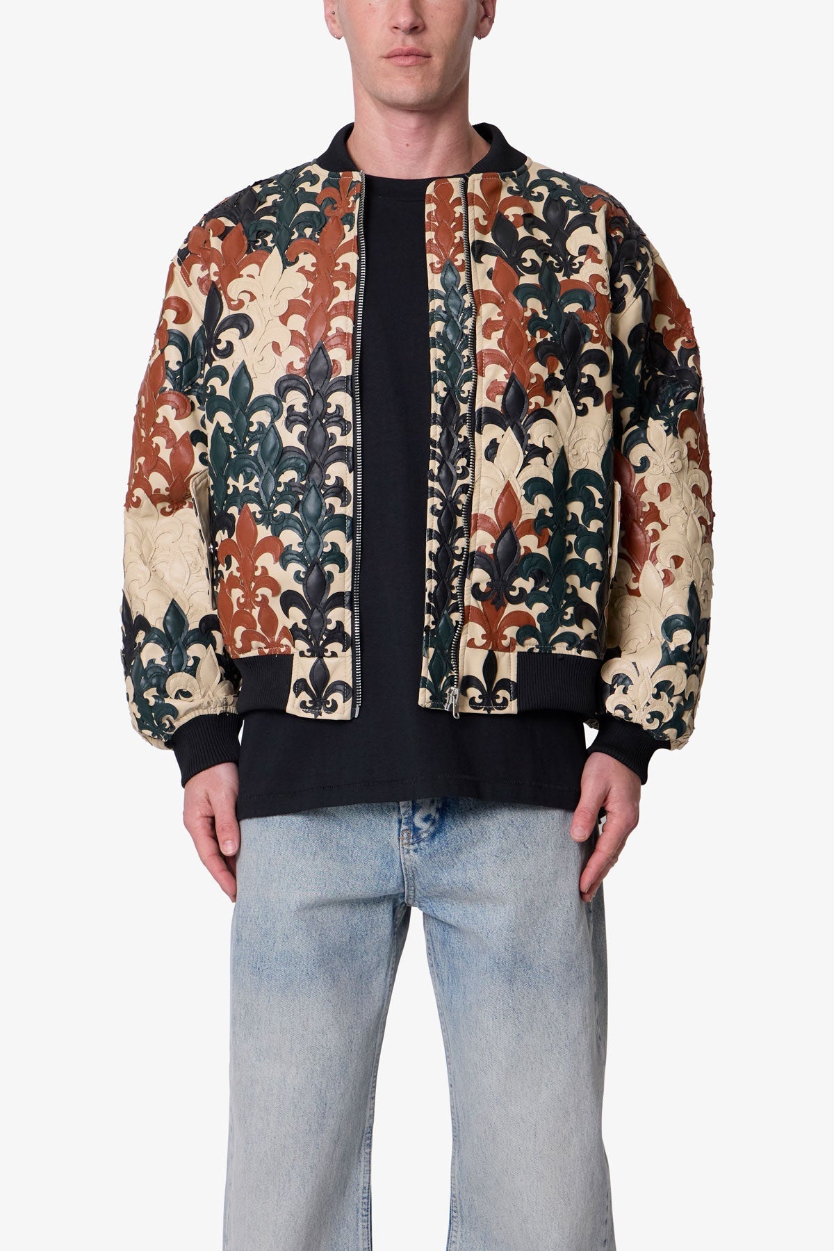 Fleur De Lis Bomber Jacket - Multi