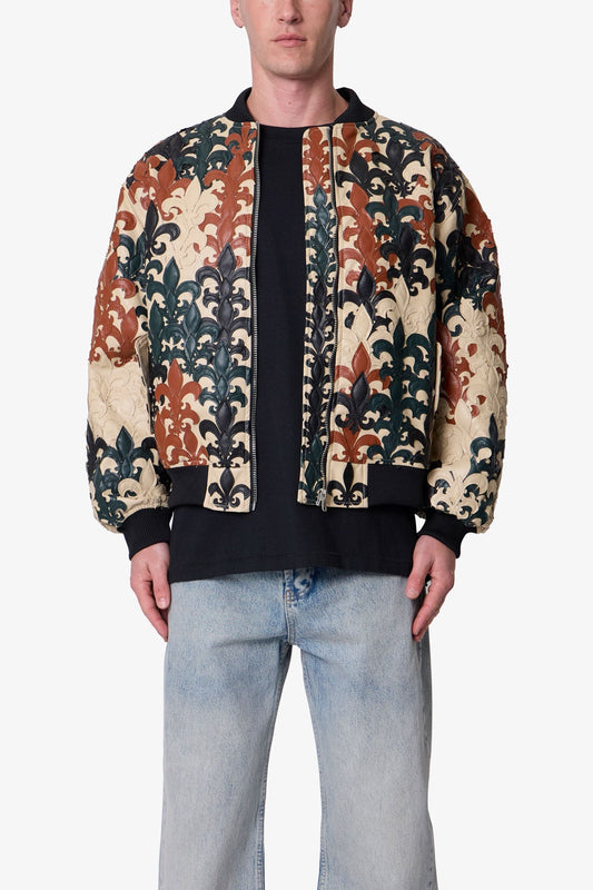 Fleur De Lis Bomber Jacket - Multi