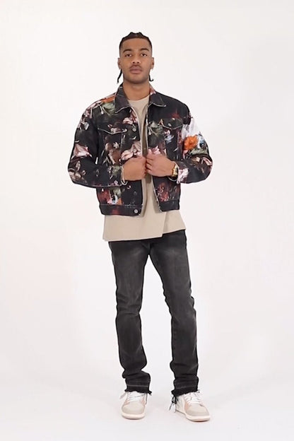 Floral Trucker Jacket - Multi