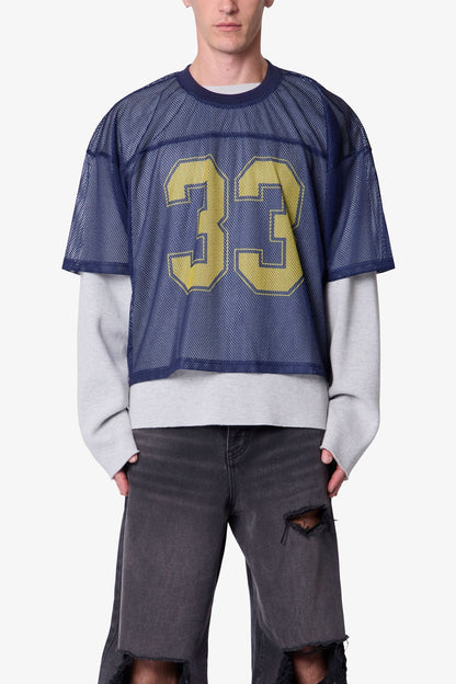 Football Mesh Jersey - Navy