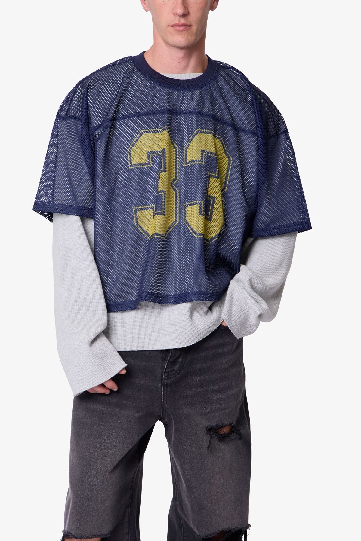 Football Mesh Jersey - Navy