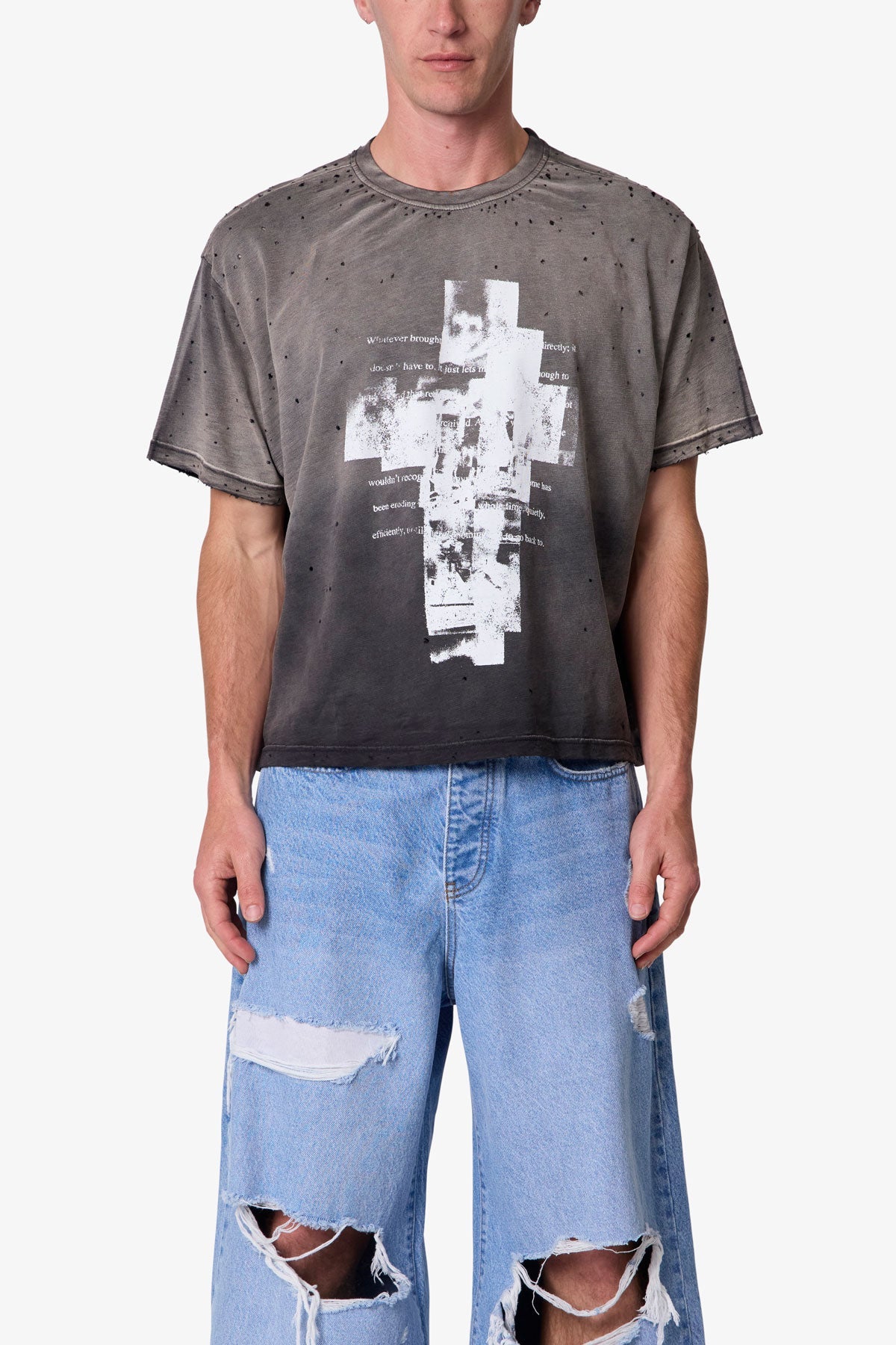 Fractured Tee - Washed Black