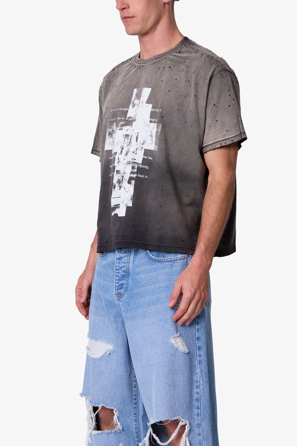 Fractured Tee - Washed Black
