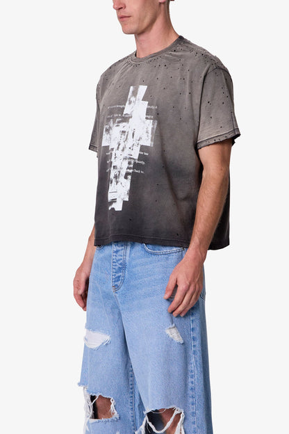 Fractured Tee - Washed Black