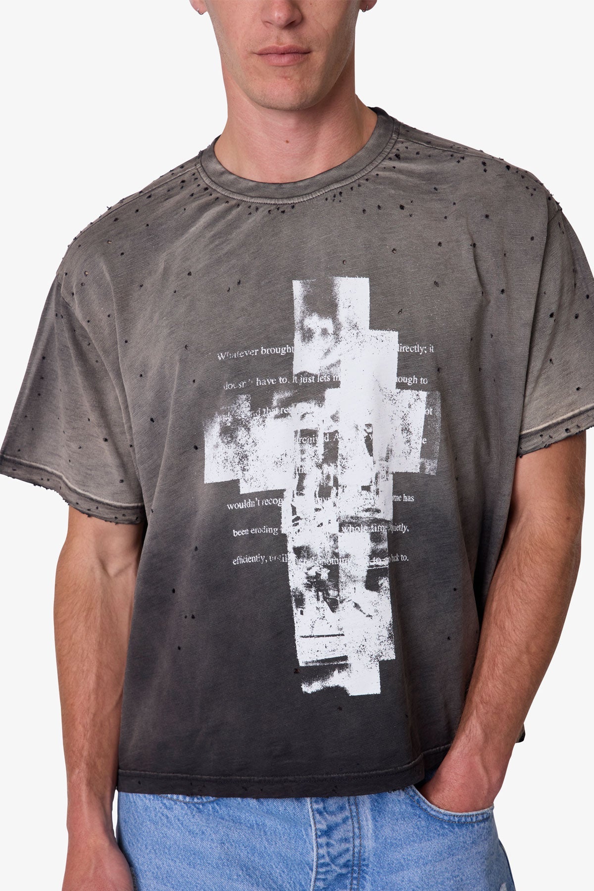 Fractured Tee - Washed Black